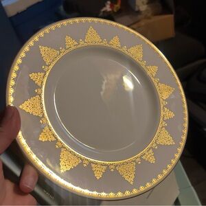 Waterford Gold and Gray Dinner Plate